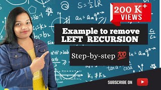 How to remove left recursion from Context Free Grammar  TOC  CD Eliminate Left Recursion from CFG [upl. by Brucie]