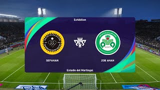 Sepahan vs Zob Ahan 14022023 Persian Gulf Pro League PES 2021 [upl. by Griz]