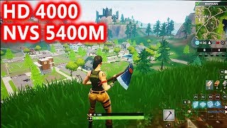 Fortnite on Intel HD 4000 vs Nvidia NVS 5400M compared ThinkPad T430 [upl. by Pippas947]