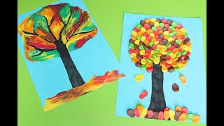 Jak zrobić jesienne drzewka z plasteliny plasticine autumn tree crafts [upl. by Adniram670]