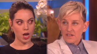 Aubrey Plaza FLIPS OUT On Ellen DeGeneres [upl. by Manny64]