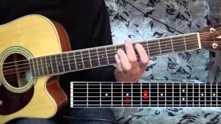 Snow Patrol  Chasing Cars  Guitar Tutorial  Tabs on Screen [upl. by Mayworm925]