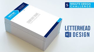 MS Word Letterhead Design Tutorial [upl. by Fessuoy812]