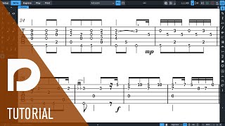 Tablature for Fretted Instruments  New Features in Dorico 3 [upl. by Rotberg]