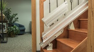 Power amp Manual Folding Stair Lift Rails  Bruno® [upl. by Tnias]