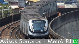 Metrô RJ  Avisos Sonoros  Linha 2 [upl. by Judd]