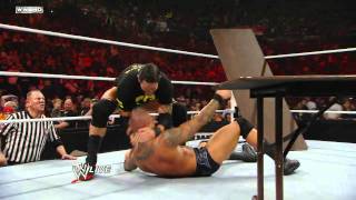 Raw John Cena vs Randy Orton  Tables Match [upl. by Zenger]