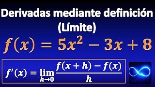 08 Derivada usando definición como límite [upl. by Wolff413]