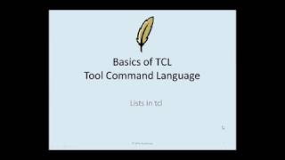 TCL lecture9  TCL Data Structures  Lists in tcl  Part  1 [upl. by Ajed813]