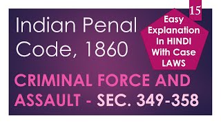 Assault and Criminal Force  Indian Penal Code [upl. by Janeta897]