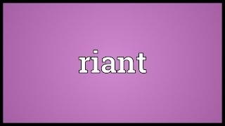 Riant Meaning [upl. by Zilevi]