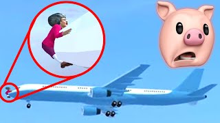 MISS T GOT HIT BY A PLANE  Scary Teacher 3D Gameplay Walkthrough [upl. by Alit]