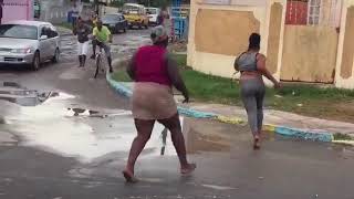 2 big woman fighting over man in jamaica must watch video [upl. by Einatsed]