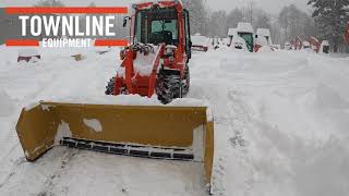 Mini Wheel Loader W 8 Snow pusher [upl. by Nemajneb741]