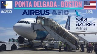 TRIPREPORT  SATA Azores Airlines ECONOMY  Airbus A310  Ponta Delgada  Boston [upl. by Cod]