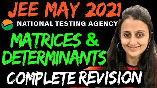 JEE MAINS 20222023  MATRICES AND DETERMINANTS  COMPLETE REVISION  NTA  PYQs  Most Expec Ques [upl. by Acirret]