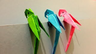 How to make Origami 3D Parrot  Best Origami Tutorial [upl. by Balkin178]