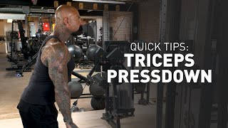 Quick Tips Triceps Pressdown [upl. by Sifan192]