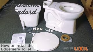 How to Install the Edgemere Toilet from American Standard [upl. by Lednew]