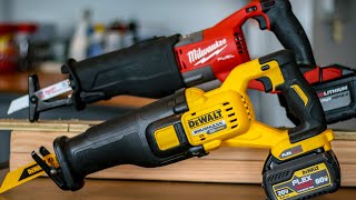 Best Cordless Reciprocating Saw Comparison Test  Milwaukee VS DeWALT [upl. by Osicran742]