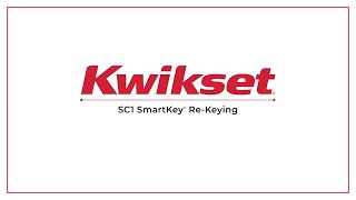 SmartKey SC1 ReKeying Instructions  Kwikset SmartKey Security™ [upl. by Okia555]