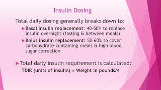 Insulin Dosing [upl. by Asseniv299]