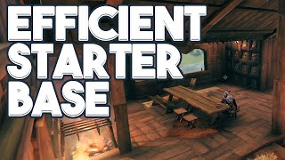 How to Build an Efficient Starter Base  Valheim [upl. by Adhern]