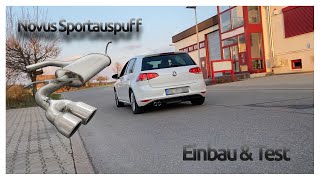 Novus Sportauspuff Golf 7 14TSI Test und Einbau [upl. by Wojcik]