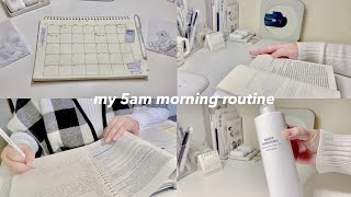 my productive 5am morning routine ✧‧˚ [upl. by Haimirej420]