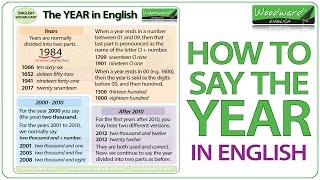 How to say the YEAR in English [upl. by Jabin]