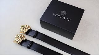 Real vs Replica Versace Palazzo Belt HOW TO SPOT FAKE VERSACE [upl. by Willumsen]