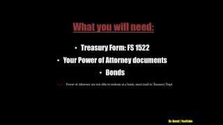 How to Redeem Cash a US Savings Bond as Power of Attorney [upl. by Jaehne]