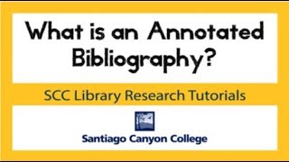 What is an Annotated Bibliography [upl. by Ainola]