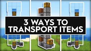 Minecraft 3 Ways To Build An Item Elevator  120 [upl. by Nnyre]