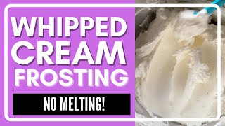 Easy Stabilized Whipped Cream Frosting 4 Simple Ingredients [upl. by Weinstein]