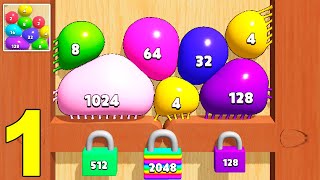 Blob Merge 3D  2048 Tale Puzzle  Gameplay Walkthrough Levels 115 Android Part 1 [upl. by Durham]