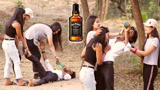 Drinkman Prank On My Friends  funny Reaction  In India  Jassi Sona [upl. by Idnym]