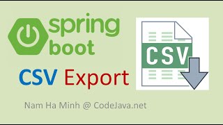 Spring Boot Export Data to CSV Example [upl. by Anrym]