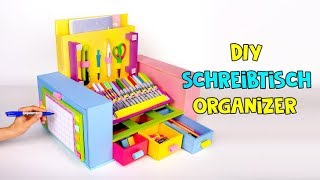 DIY Organizer aus Pappe für all deine Schreibwaren [upl. by Aznecniv]