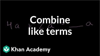 How to combine like terms  Introduction to algebra  Algebra I  Khan Academy [upl. by Hplodnar]