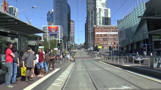 Melbourne Trams  A typical Sunday on Route 96 March 2015 Tram Drivers View [upl. by Ayaros]