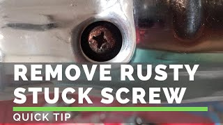 Remove Rusty Screw  Bolt  Quick Tip [upl. by Atirac401]