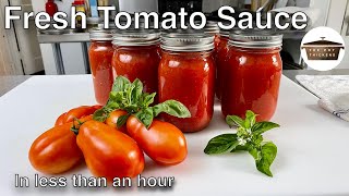 How to make Tomato Sauce from tomatoes  Quick Italian Tomato Passata Sauce [upl. by Carroll]