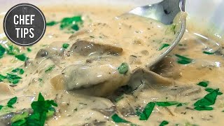 Hungarian Mushroom Soup Recipe  Chef Tips [upl. by Urias]