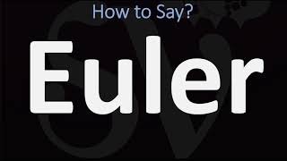 How to Pronounce Euler CORRECTLY [upl. by Neelyahs]