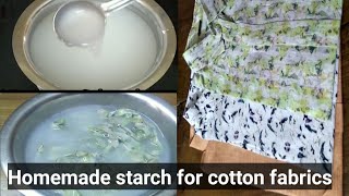 Instant homemade starch for cotton fabricsHomemade revive liquid for cotton fabrics [upl. by Niltiak]