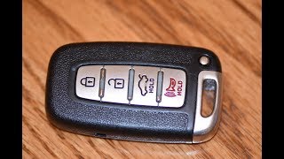 DIY  How to change SmartKey Key fob Battery on Hyundai Genesis  Sonata  Equus [upl. by Naiditch]