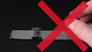 Milanaiseband einstellen  How to adjust a Milanese  Mesh watch strap [upl. by Lladnew]