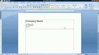 How to Create a Letterhead in Microsoft Word 2007 [upl. by Ecidna]