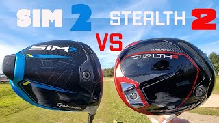 TaylorMade Stealth 2 Driver vs SIM2 [upl. by Nahraf]